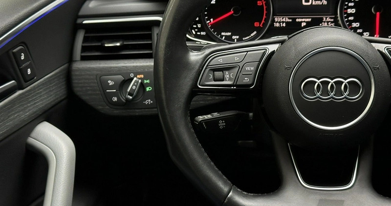 Audi A5 cena 122900 przebieg: 93543, rok produkcji 2018 z Kobyłka małe 781